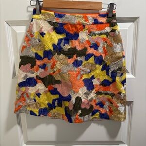 NWOT Maeve by Anthropologie Multicolor Abstract Pattern Skirt Size 0